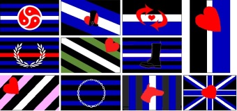 Leather Flag Montage